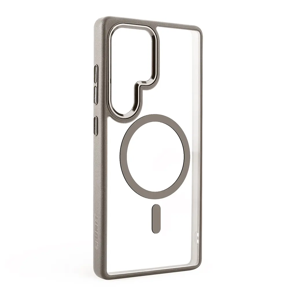 Чехол Samsung Galaxy S25 Ultra 5G, Unit MagSafe, серый, прозрачный, магсейф, противоударный, магнитный, панель-накладка с поддержкой MagSafe, с поддержкой беспроводной зарядки, TPU+PC, защита всего корпуса, ударопрочный, ArmorStandart (ARM82267) - фото 2