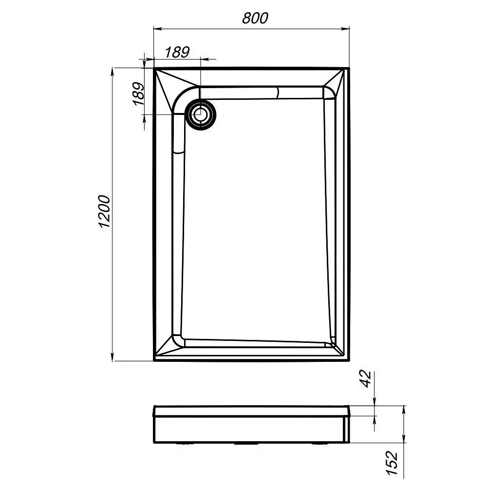 Душовий піддон AM.PM Gem 120x80 W90T-404-12080W - фото 4