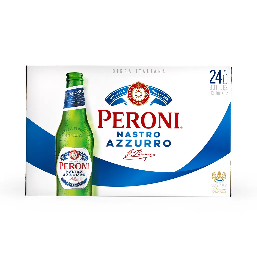 Упаковка пива Peroni Nastro Azzurro 5.1% 7.92 л (0.33 л x 24 шт.) - фото 3