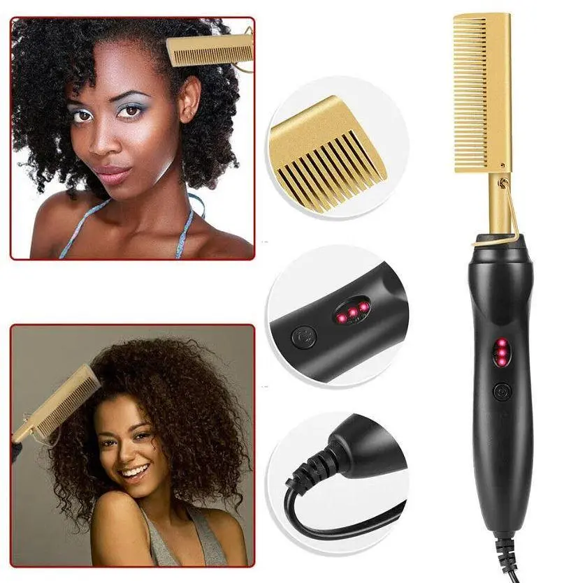 Розчіска-випрямляч для волосся High Heat Brush ∙ Електричний гребінь для укладання, випрямлення, розгладження волосся - фото 4