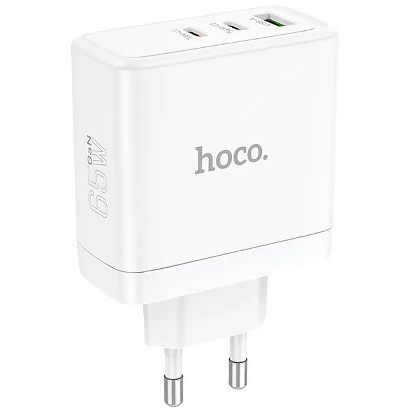 МЗП N30 Glory PD65W+QC3.0 (1USB-A/2C) White Hoco teh0029639