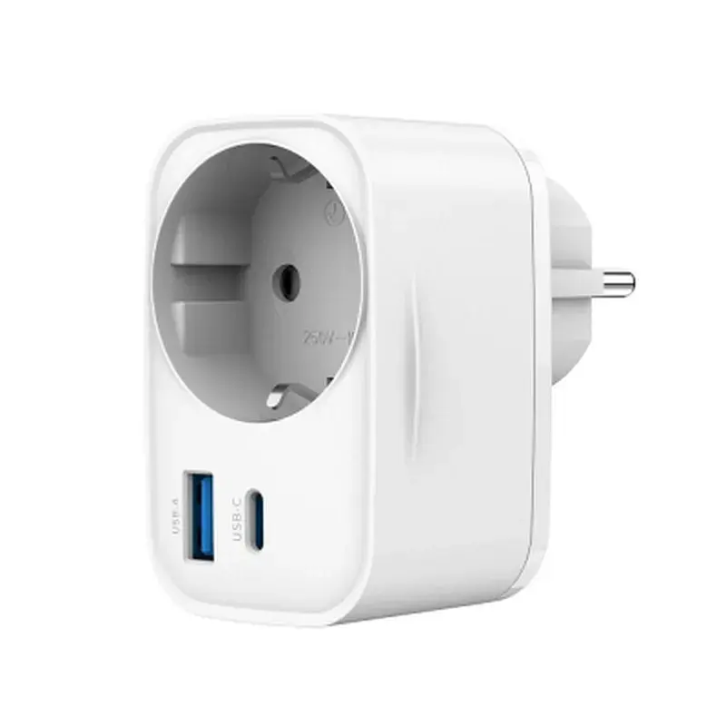 Зарядний пристрій Gembird 1xUSB-C PD20W + 1xUSB QC3.0 + Schuko white (TA-ACPDQC20-01-W)