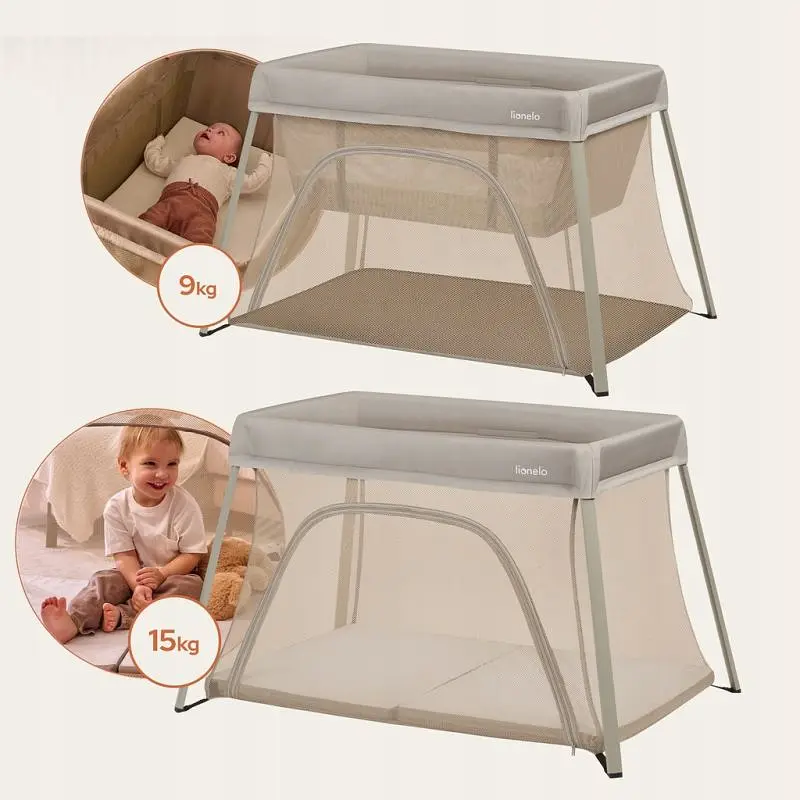 Манеж-ліжечко 3 в 1 Lionelo Alice Beige Olive (LO-ALICE BEIGE OLIVE) - фото 3
