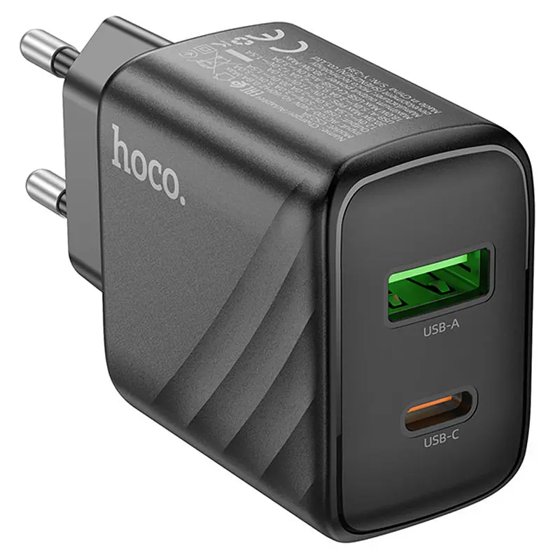 Мережевний зарядний пристрій Hoco CS23A Sunlight PD30W+QC3.0 1USB-A/1C Black - фото 2