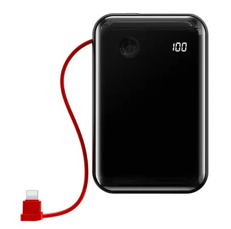 Портативна батарея Powerbank Baseus Xiaomini S Digital Display 3A 10000 mAh With IP Cable PPXF-E01 Black - фото 4