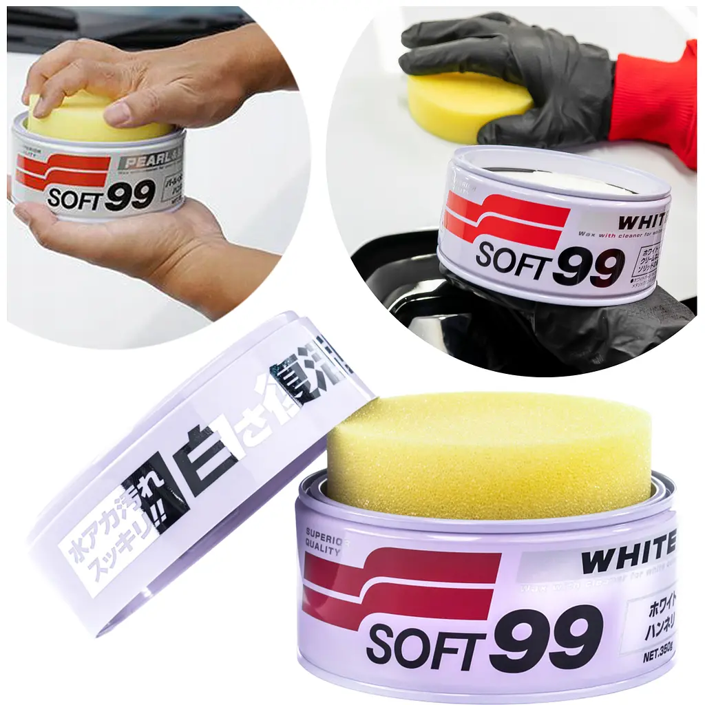 Віск SOFT99 White Super Wax для білих та світлих автомобілів 350 г - фото 3