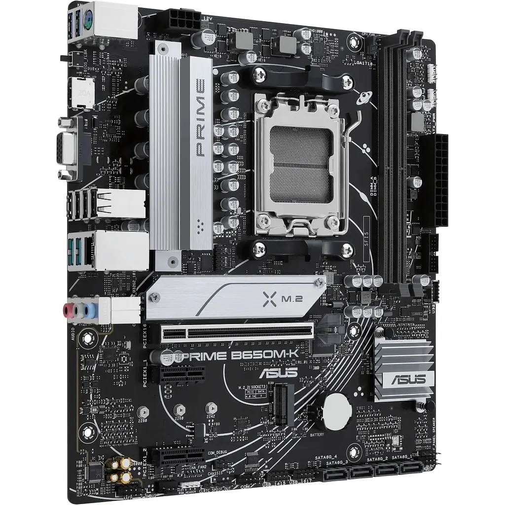 Материнская плата Asus Prime B650M-K sAM5 B650 2xDDR5 M.2 HDMI D-Sub mATX - фото 3