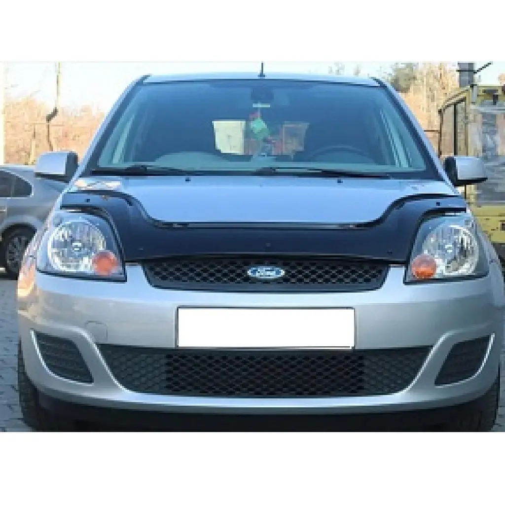 Дефлектор капоту мухобійка для Ford Fiesta 2002-2008 Євро Кріплення (Vip Tuning) FR12 - фото 2