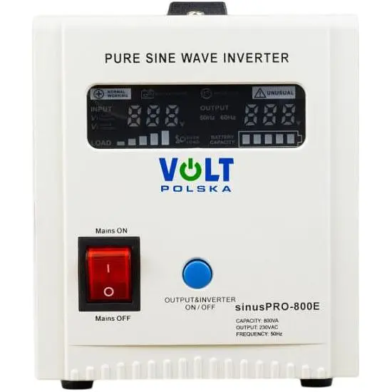 Джерело безперебійного живлення [ДБЖ] Volt Polska Sinus Pro 800E 12/230V 500/800W [3SP080012E] [107805] - фото 2