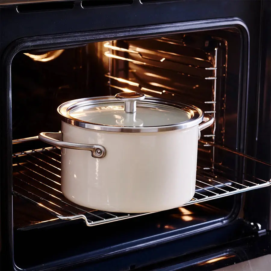 Каструля з кришкою KitchenAid Steel Core CC003269-001 24 см 6 л кремова - фото 4