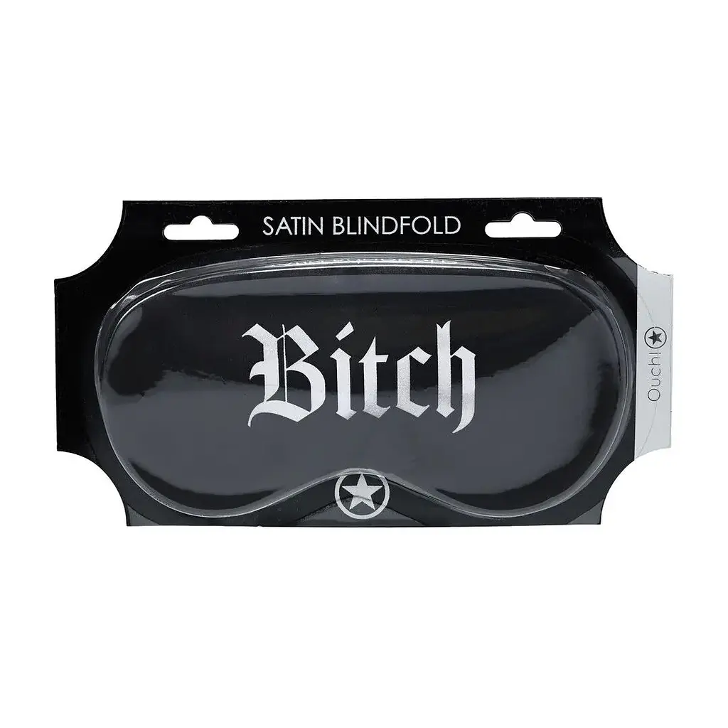 Маска на очі Ouch! Satin Blindfold Bitch - фото 5