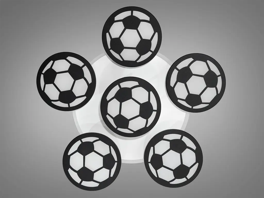 Светодиодная люстра футбольная тема, 105W, черного цвета - фото 4