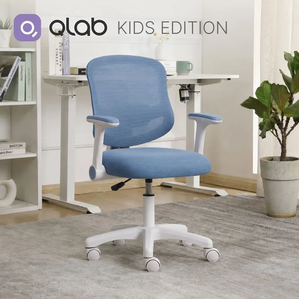 Дитяче крісло Qlab Kids Edition KC327BL сіре/синє [175527] - фото 8