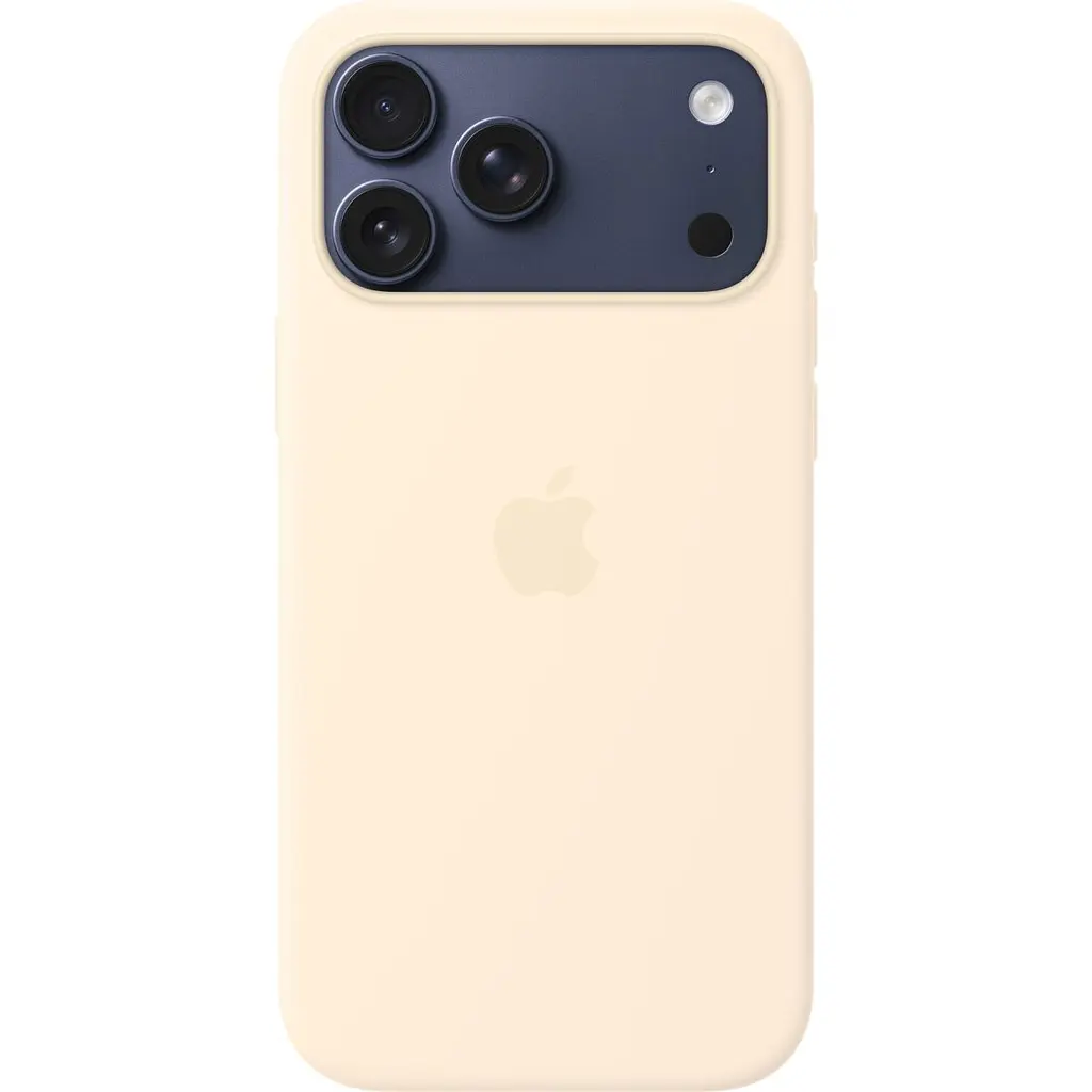 Силіконовий чохол з кнопкою, анімацією та MagSafe для Apple iPhone 17 Pro Max ванільний AAA [175563] - фото 2