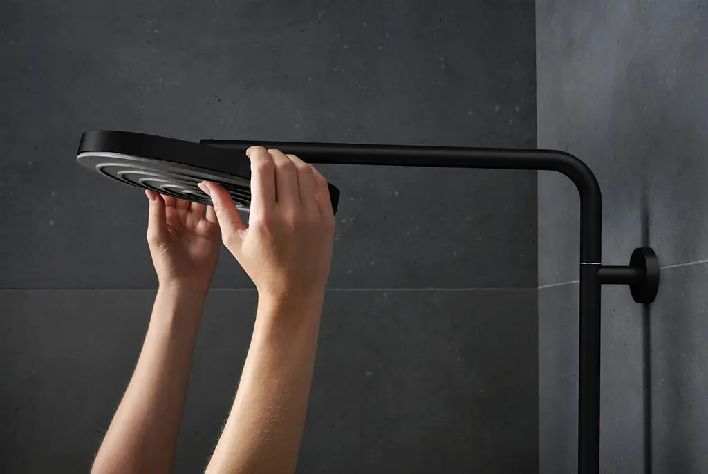 Душова система з термостатом Hansgrohe Pulsify S Puro Showerpipe 260 1jet EcoSmart matt black 24223670 - фото 5