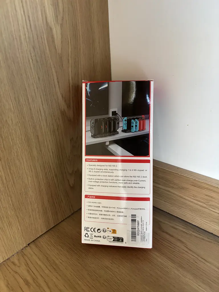 Зарядна док-станція YUANHOT 9-в-1 для контролерів Nintendo Switch 2, OLED, Original, Joy-Con двоспрямована магнітна станція чорна (SKU-032) - фото 10