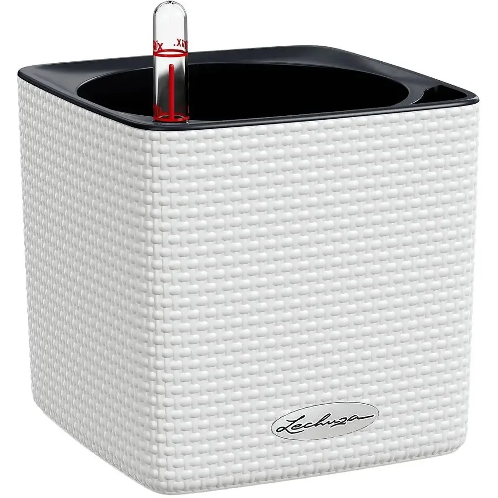 Вазон Lechuza Cube Color, 0.4 л, білий (13380)