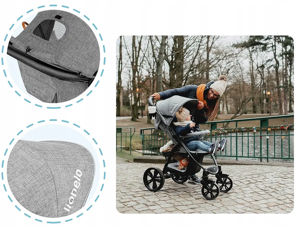 Прогулянкова коляска Lionelo Annet Plus Concrete - фото 9