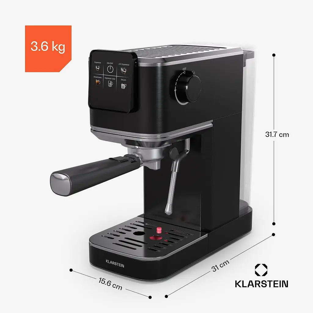 Кофеварка Klarstein SteelPresso Slim Touch (10046330) - фото 7