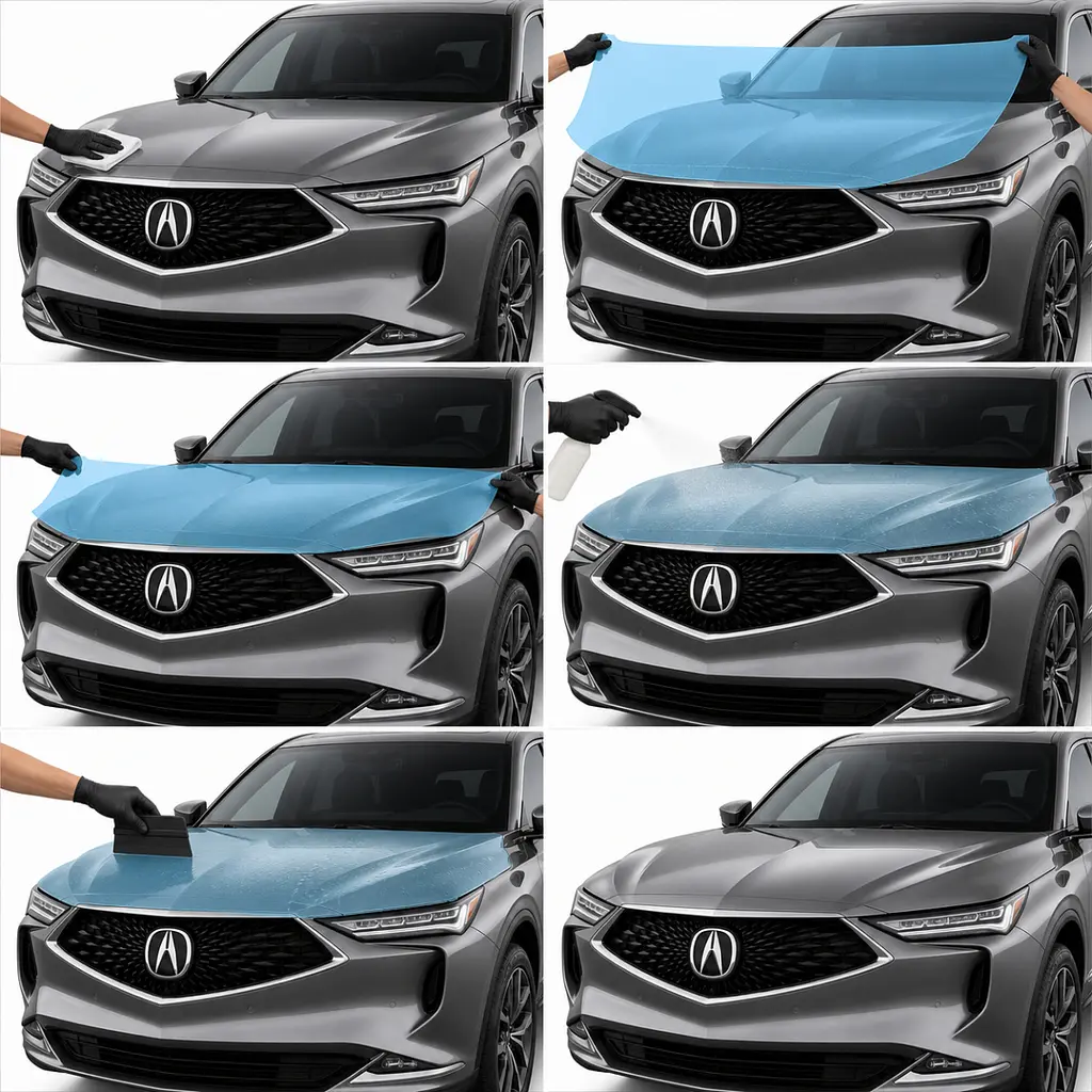 Антигравійна захисна бронеплівка за лекалами для Acura MDX YD4 2022 - повний кузов - фото 3