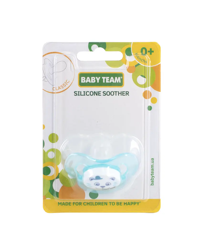 Пустушка силіконова класична 0+ Baby team Блакитний - фото 3