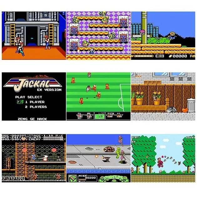 Портативна ігрова ретро приставка консоль з додатковим джойстиком 8bit 400 ігор Game Box жовта - фото 11