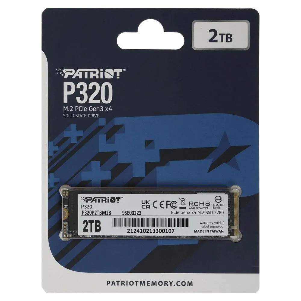Накопичувач SSD M. 2 Patriot P320 2TB NVMe 2280 Gen3. 0 x4 3D TLC - фото 2