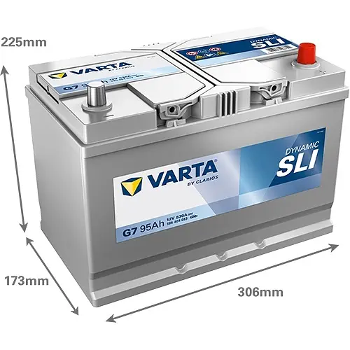 Акумулятор Varta Dynamic SLI 12В 95Аг 830А (EN) R+ (595404083) - фото 3