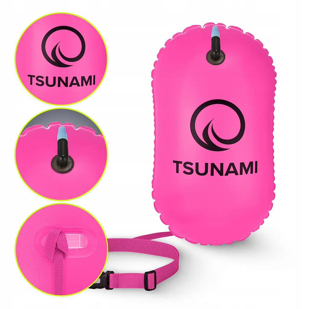 Буй для плавания TSUNAMI Basic надувной Pink (P-5907739314079) - фото 5