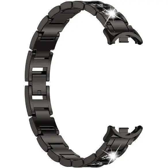 Ремешок DK CDK для Xiaomi Mi Smart Band 10 Metal Band Fitlink Diamond (016444) (black) - фото 3