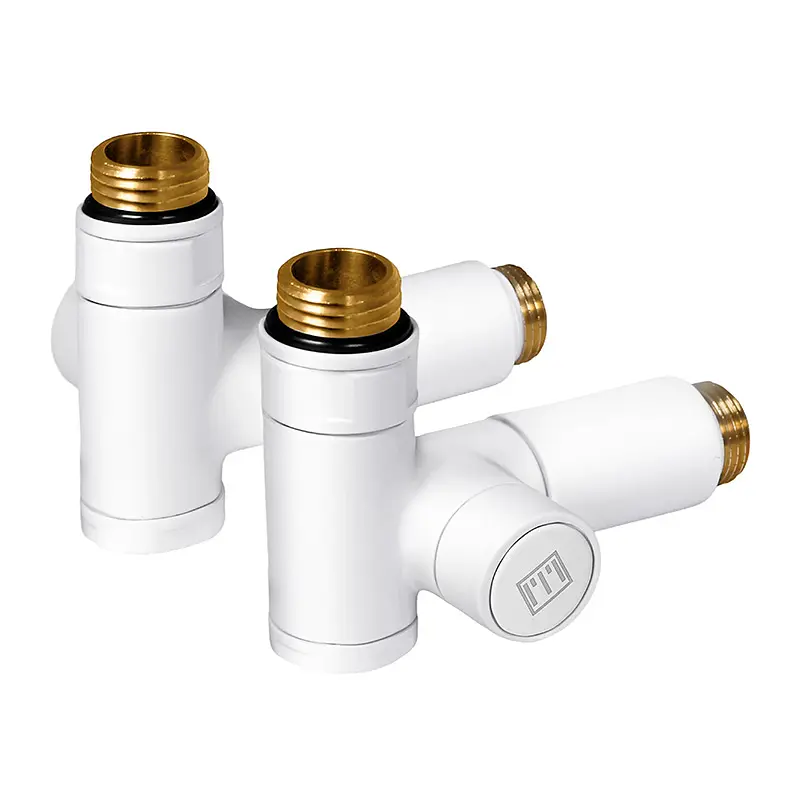 Комплект дизайн кранів під ТЕН Ideale Senso 1/2”x1/2” білий, Білий - фото 2