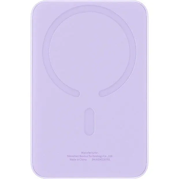 Зовнішній акумулятор Baseus Magnetic Bracket Mini 5000mAh 20W Purple (P10022107513-00) [117954] - фото 5