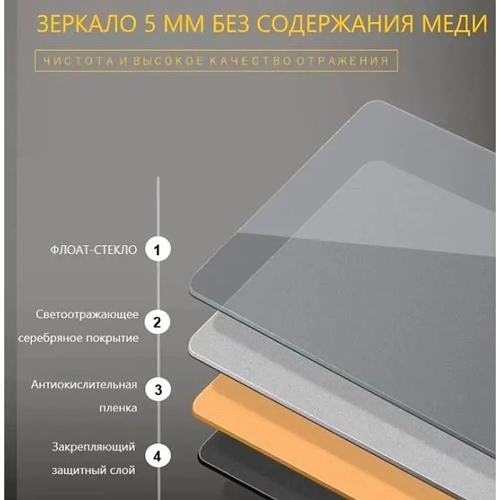 Дзеркало Dusel Led DE-M0065D Silver 65x80 см сенсорне включення + підігрів+ годинник/темп, Сірий - фото 4