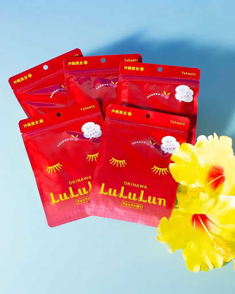 LULULUN Face Mask Okinawa Acerola зволожуюча маска з екстрактом ацероли, 7 шт - фото 3