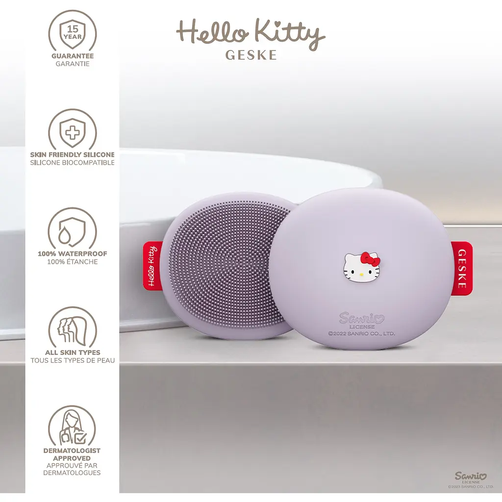 Щітка для обличчя GESKE Facial Brush З в 1 by Hello Kitty фіолетова - фото 5