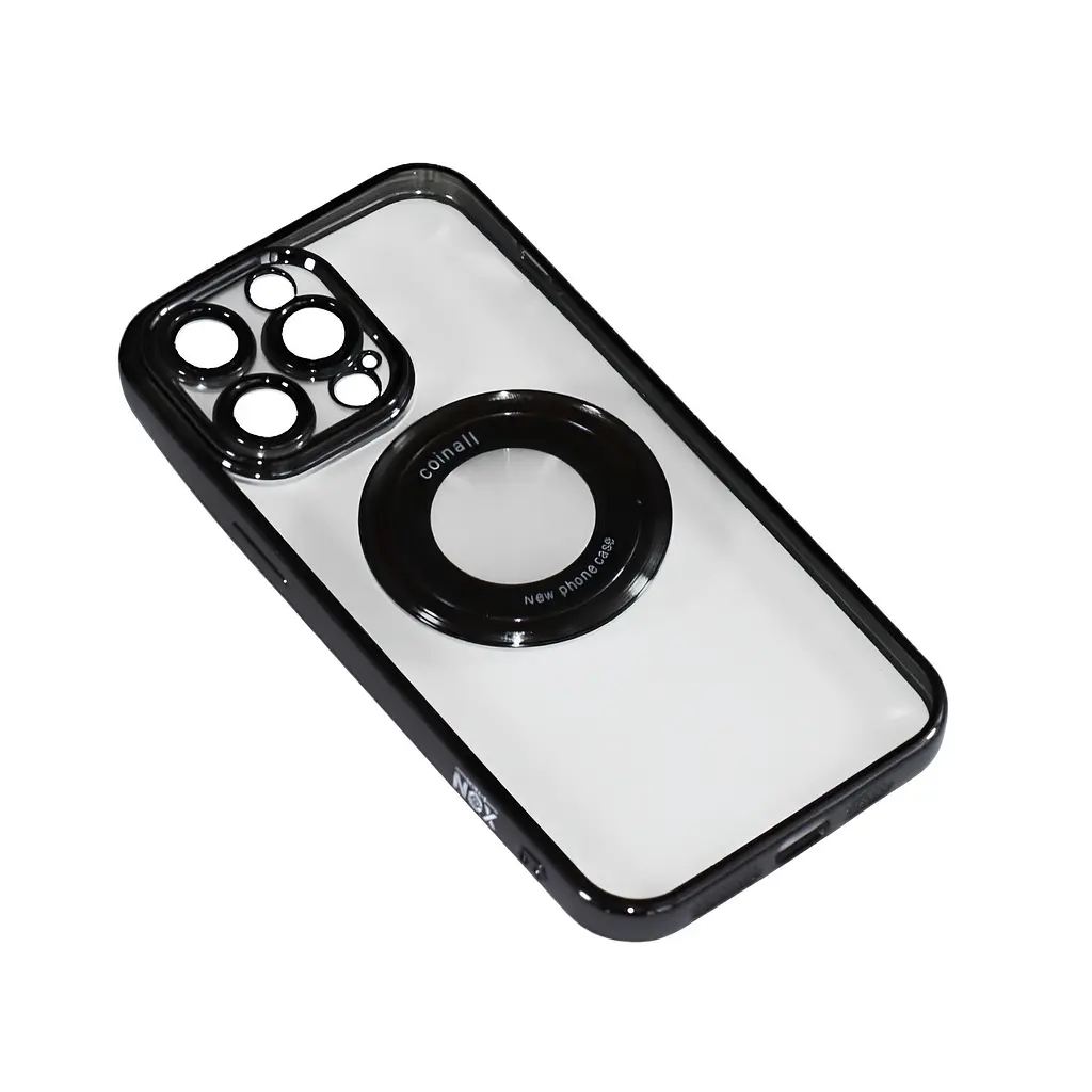Магнитный чехол XON PhoneCase Magnetic для iPhone 14 Pro Max (PCMC1114400B 7881) Черный/Прозрачный - фото 2