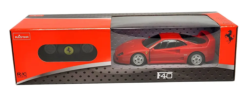 Машинка Rastar Ferrari F40 на управлении 1:24 красная 78800 - фото 8
