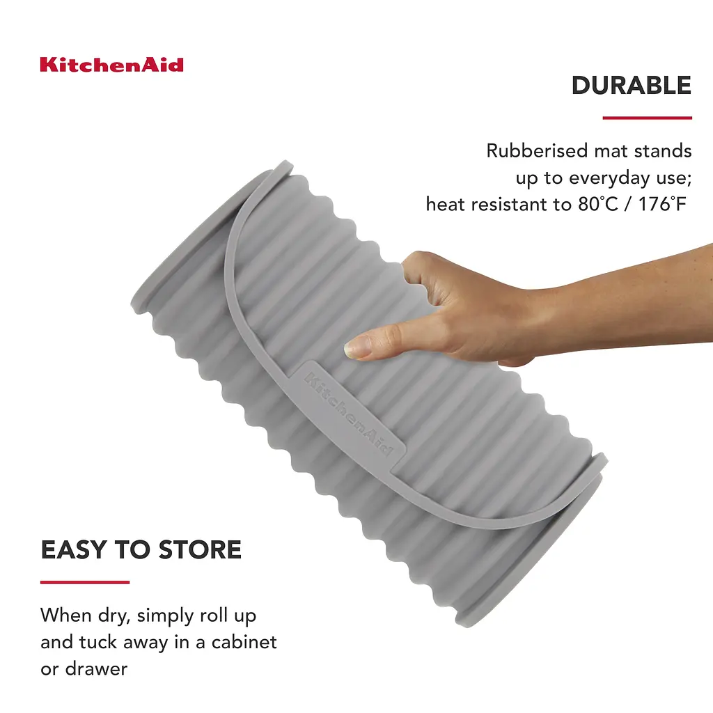Коврик для сушки посуды KitchenAid Sinkware серый (KEG186OHGSA) - фото 6