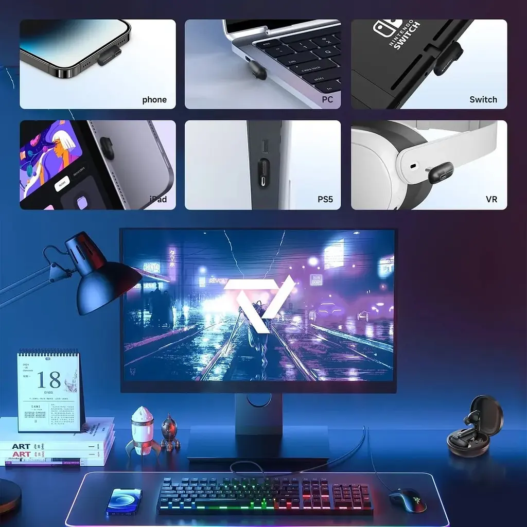 Бездротові навушники Vega T1 з низькою затримкою - фото 8