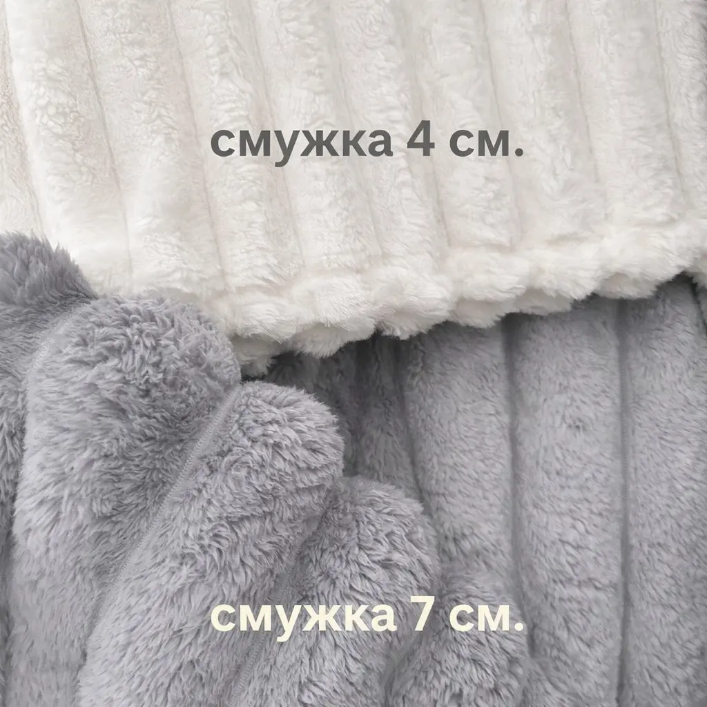 Плед євро 200*220см Імператорський 7см смужка Світло-сірий COLORFUL HOME - фото 4
