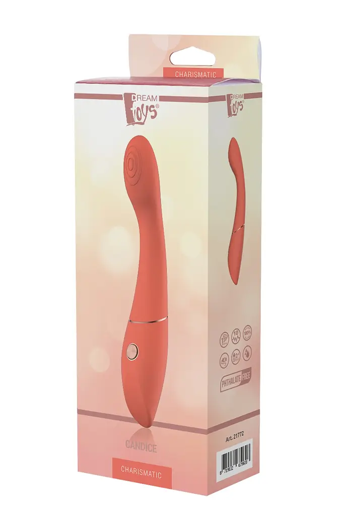 Вібромасажер для точки G Dream Toys Charismatic Candice, 22 см (помаранчевий) - фото 2