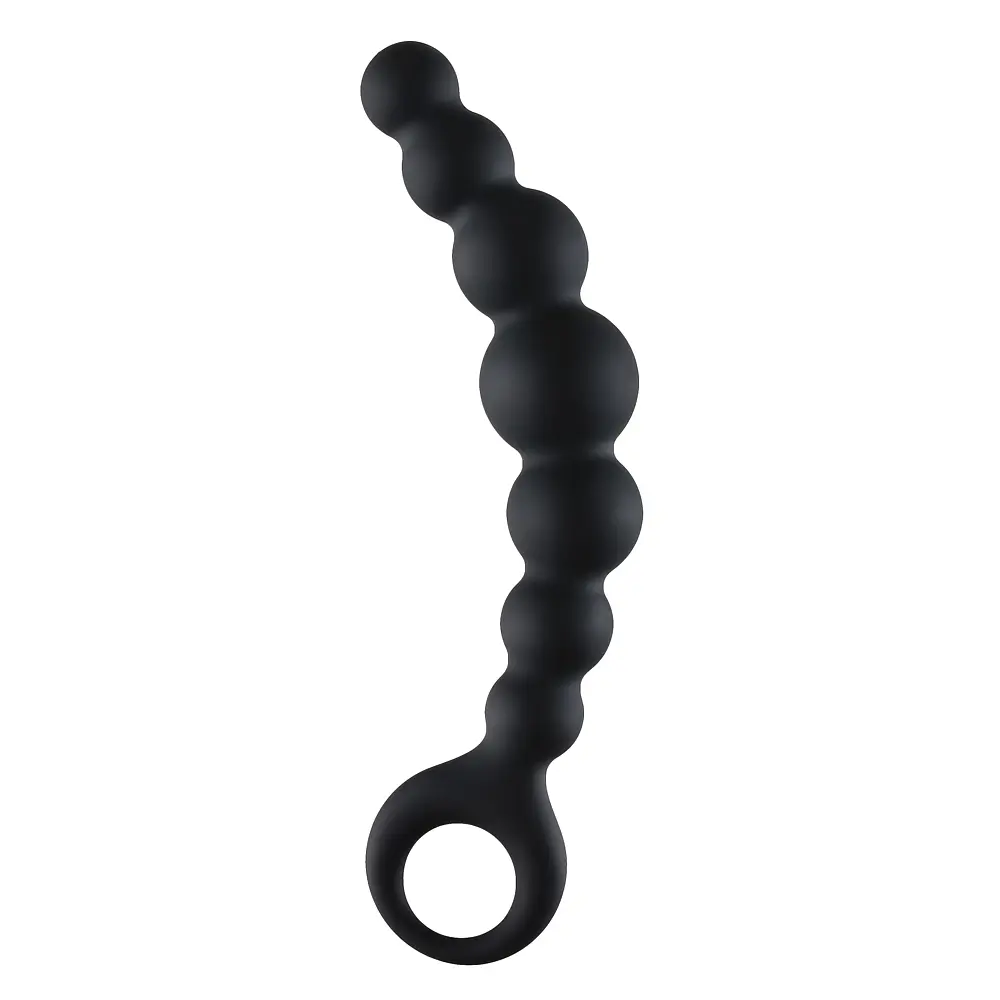 Анальні намиста Lola Games Black Edition 18 см (чорний) - фото 2