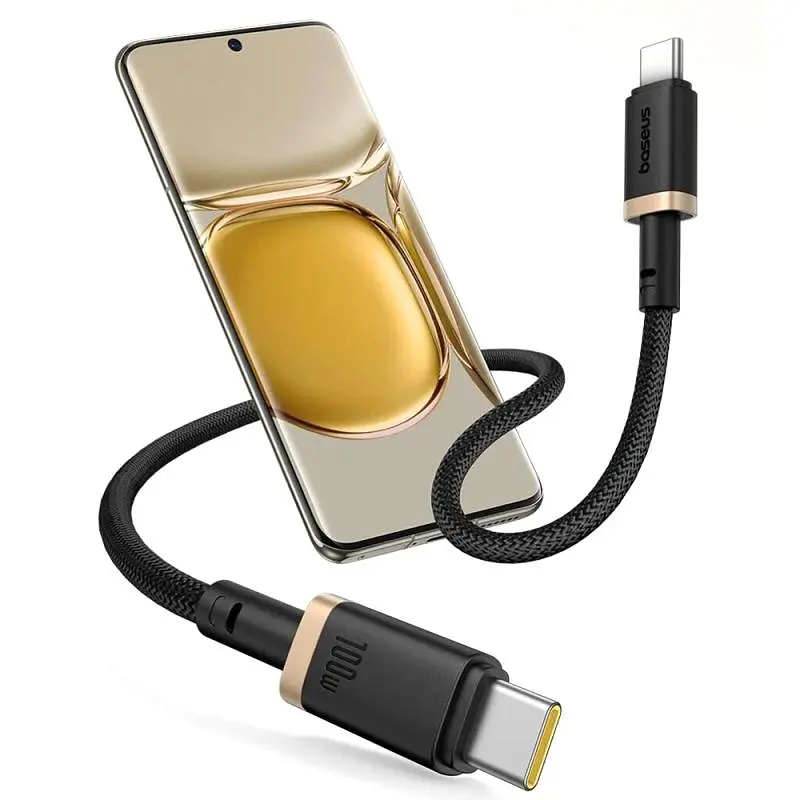 Дата кабель Baseus Dura Series Fast Charging Type-C to Type-C 100W (1m) (P10377803U01) Gold/Black - фото 3