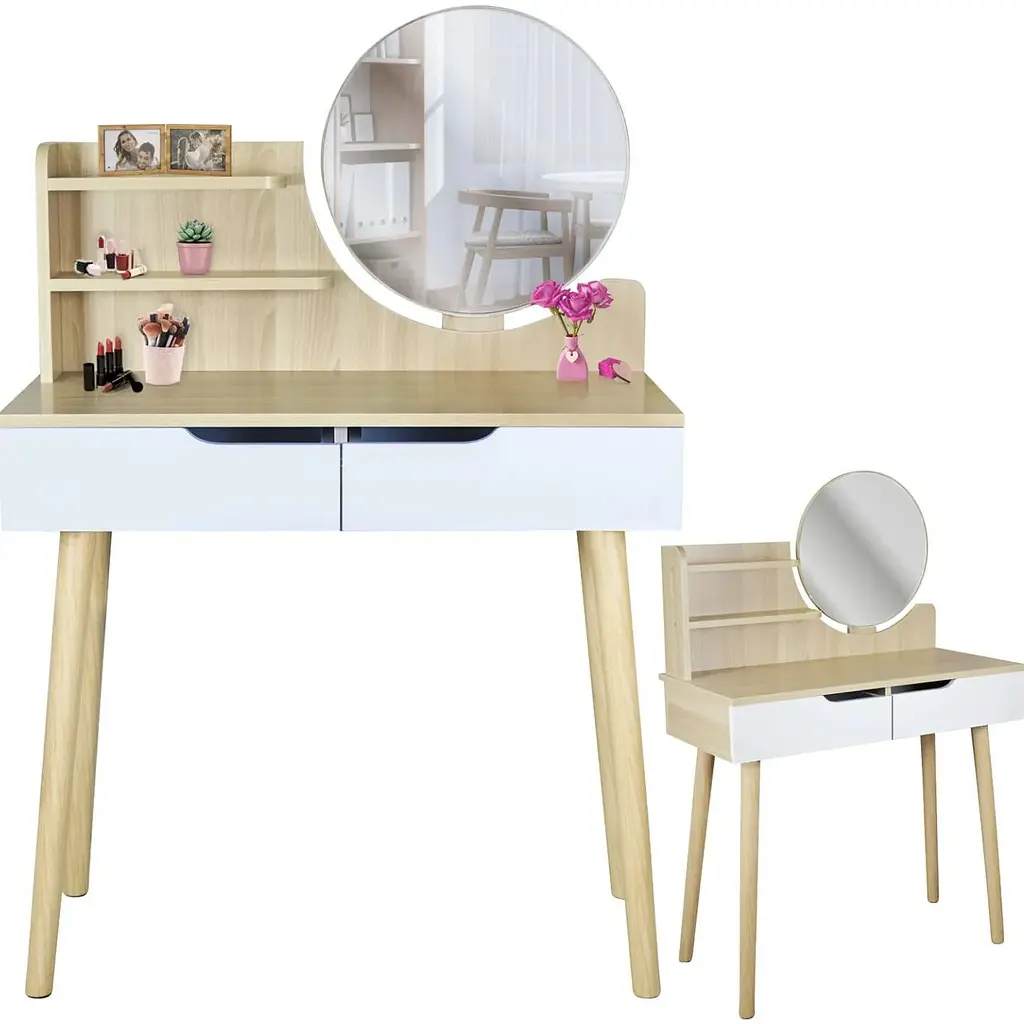 Туалетний столик Jumi Scandi з шухлядами світлий бук - фото 2