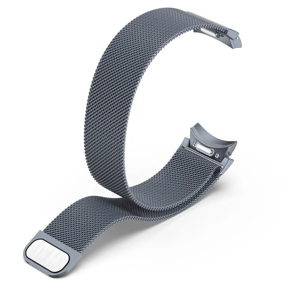 Браслет Milanese Button Samsung Galaxy Watch 6 Classic 43mm 6 Classic 47mm - темно-сірий ширина кріплення 20мм металевий Watchbands (W42-7WB53372976) - фото 5