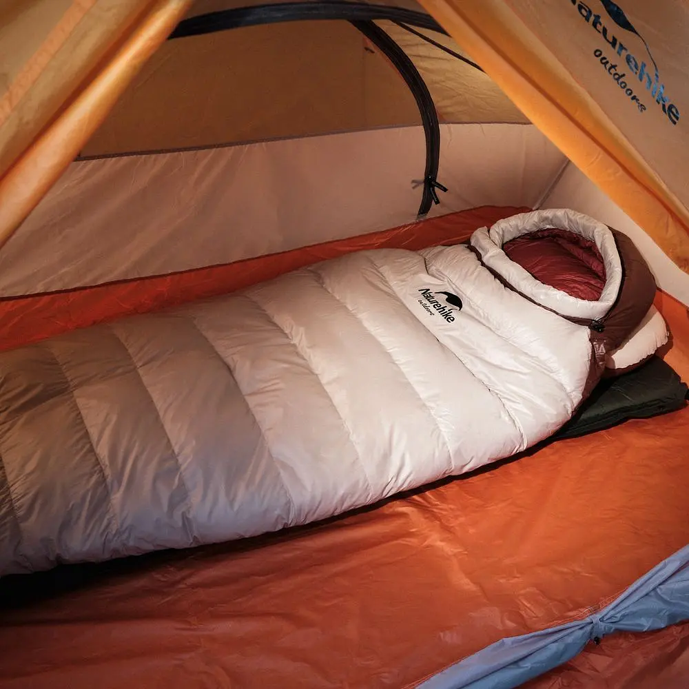 Спальник з натуральним пухом Naturehike Snowbird NH20YD001 розмір L коричневий 720 г - фото 18