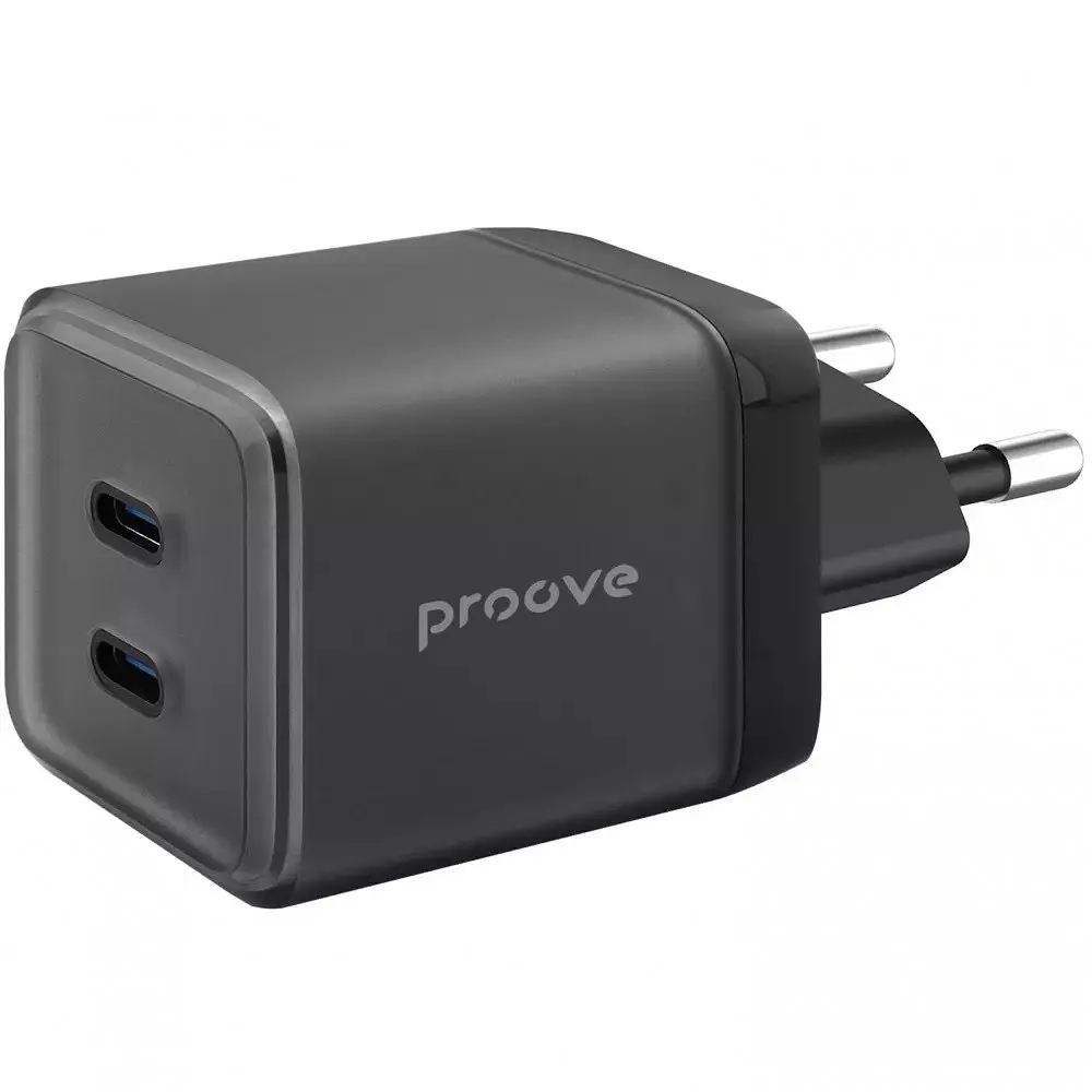 Зарядний адаптер - блок Proove Pure GaN Max 67W (Type-C + Type-C) WCPU67022201 чорний - фото 4