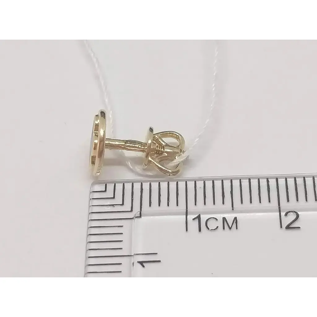 Золотые серьги-пуссеты Favoritum с эмалью. 210662 - фото 4