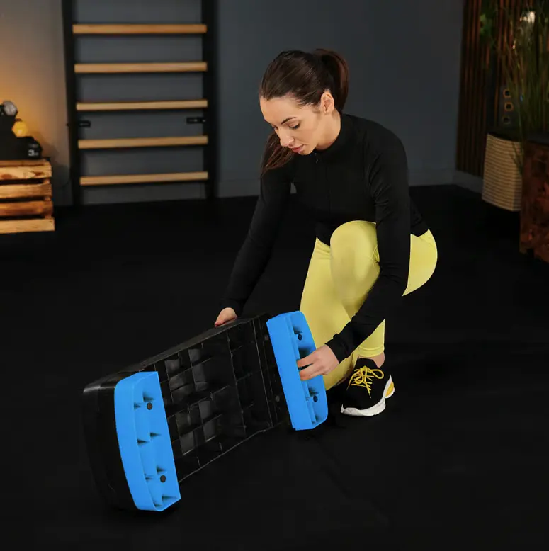 Степ платформа Trex Sport TX-030AS 3 рівнева чорно-блакитна - фото 12