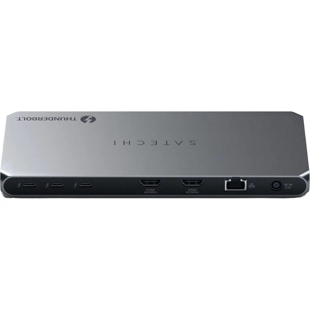 Адаптер Satechi Thunderbolt 4 Docking Station with DisplayLink Space Gray (ST-DT4MDM-EU) - фото 4